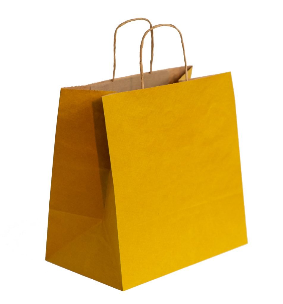 Sacola Kraft Amarela Pacx Embalagens Sustentáveis
